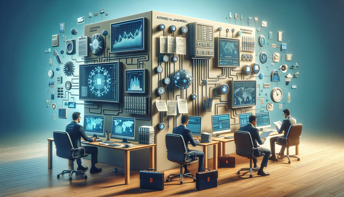 Photorealistic contextual image for: The Role of Automated Valuations in 1% Commission Broker Efficiency